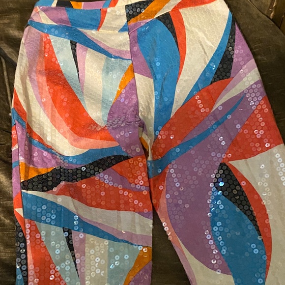 Colorful Abstract Boot Cut Pants - Picture 6 of 8